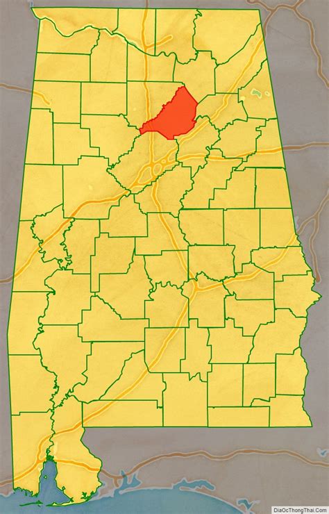 Map Of Blount County Alabama Địa Ốc Thông Thái