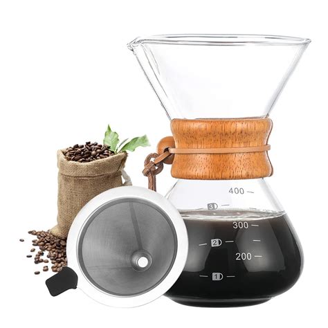 Buy Bicyclestore Pour Over Coffee Maker Paperless Glass Carafe With