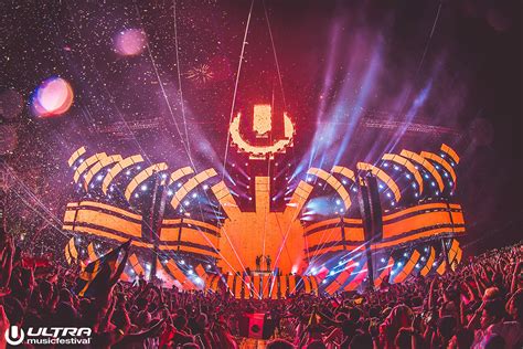 View Of Ultra Music Festival Stage Lights Credits Ultra Music