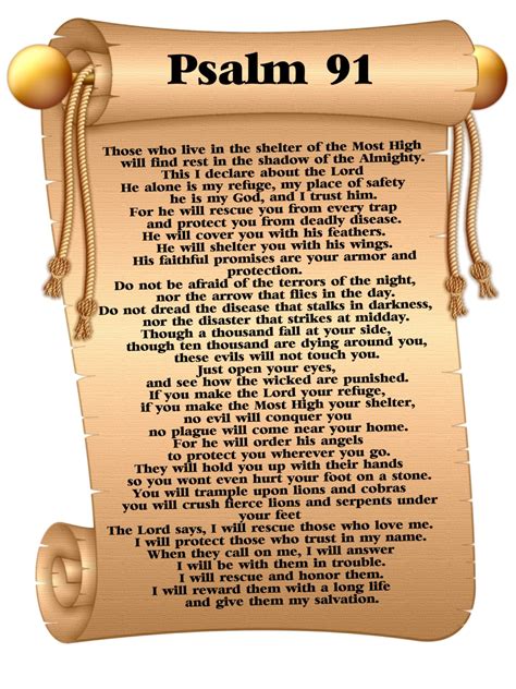 Psalm 91 Prayer Print A3 Bible Poster Psalm 91 Etsy