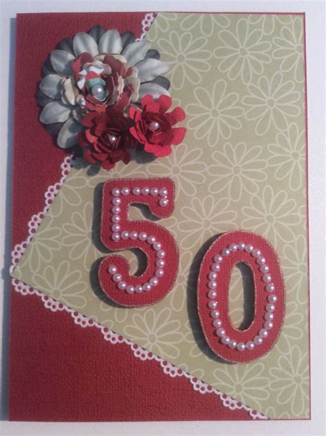 Female 50th Birthday Card Cards Handmade Birthday Cards For Women