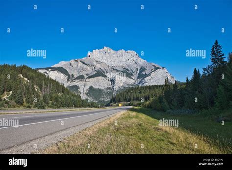 Cascade Mountain Banff National Park Alberta Canada Stock Photo