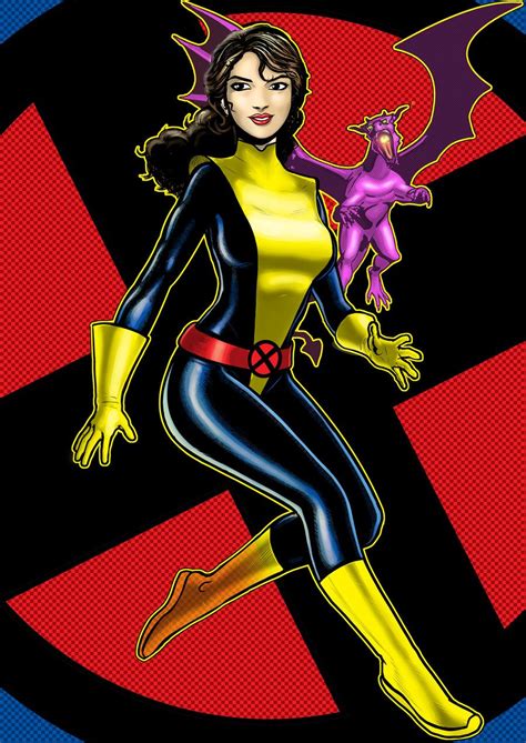 A Woman In A Yellow And Black Suit With A Bat On Her Chest Standing
