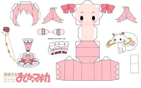 Ire Subiendo Cada Vez Mas Papercrafts Paper Doll Template Anime