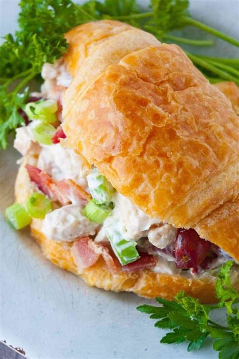 Tasty Chicken Salad Croissant Sandwiches Mindee S Cooking Obsession