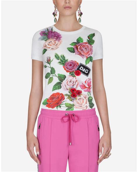 Dolce And Gabbana T Shirt In Pink Lyst