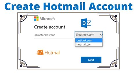 How To Create Hotmail Email Account Create Outlook Account Create E