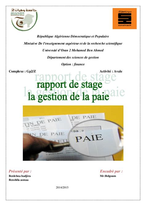Exemple Rapport De Stage Bts Cg Communauté Mcms