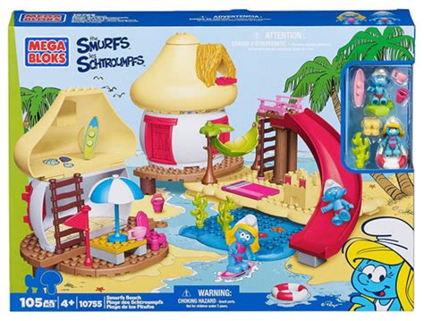 Mega Bloks The Smurfs Smurfs Beach Set 10755 Toywiz