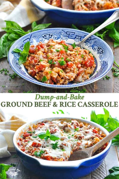 Dump And Bake Ground Beef Casserole With Rice The Seasoned Mom