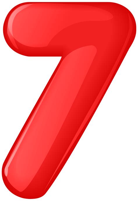Red Number Seven Transparent Png Clip Art Gallery Yopriceville High