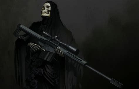 Wallpaper Dark Grim Reaper Sniper Rifle 1920x1238 Wallpapermaniac 1465963 Hd
