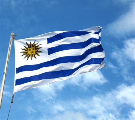 It is bordered by the nations of brazil and argentina, as well as by the uruguay river, the river plate (río de la plata) estuary, and the south atlantic ocean. Uruguay Flag Pictures