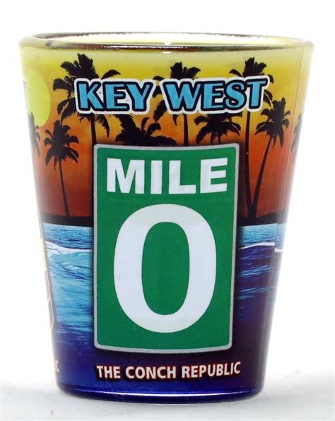 Key West Florida Icons Sunset In And Out Shot Glass World By Shotglass