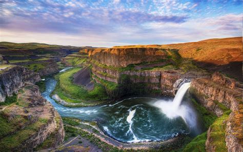 Nature Landscape Mountain Waterfall Palouse Falls River