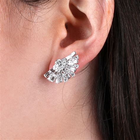 Diamond Fan Earrings 14K 2 Ctw Ben Bridge Jeweler