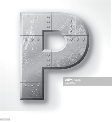 Metal Letter P High Res Vector Graphic Getty Images