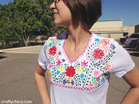 We'll show you how to embroider over a hole by hand or by an embroidery machine and give some if you would like to learn how to embroider over a hole, we have three methods we are going to show you. How-To: Faux Mexican-Style Embroidered Shirt | Make: