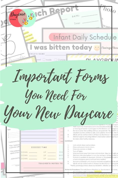 Important Forms You Need For Your New Daycare — Daycare Studio