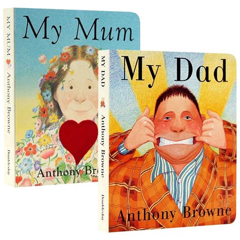 2 Booksset Baby English Cardboard Books My Dad My Mum Anthony Browne