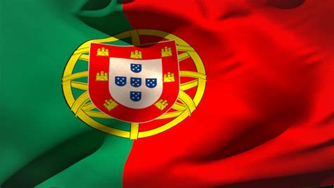 The earliest flag that was recorded in portugal was mainly used as a personal banner. Large Portugal National Flag Waving Filling The Screen ...