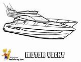 Coloring Yacht Pages Boat Motor Speed Ship Print Yescoloring Super Yachts Sheet Boats Template sketch template