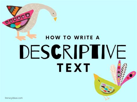 How To Write A Descriptive Text A Complete Guide