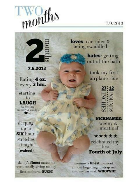 2 Month Baby Book Ideas Monthly Baby Photos Monthly Baby Pictures
