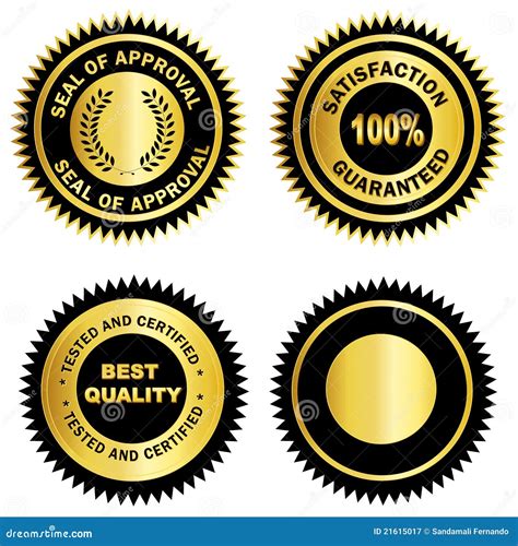 Gold Seal Stamp Medal Blank Stock Vector Illustration Of Awards