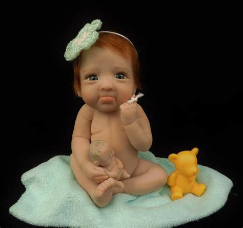 Zozo Mini 475 Polymer Clay Art Baby Doll Sculpt Ooak By Ursula