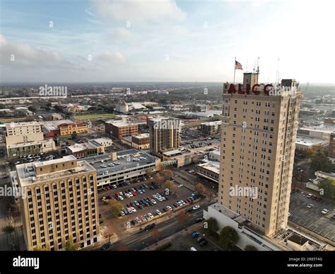 An Aerial View Of The Waco Skyline With The Alico Building In The