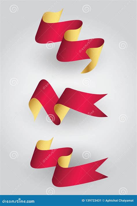 Set Of Red Arch Banner Icon Stock Illustration Illustration Of
