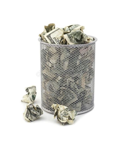 Trash Full Of Money Stock Vector Illustration Of Monetary 88047109