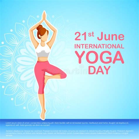 Woman Doing Asana And Meditation Practice For International Yoga Day On