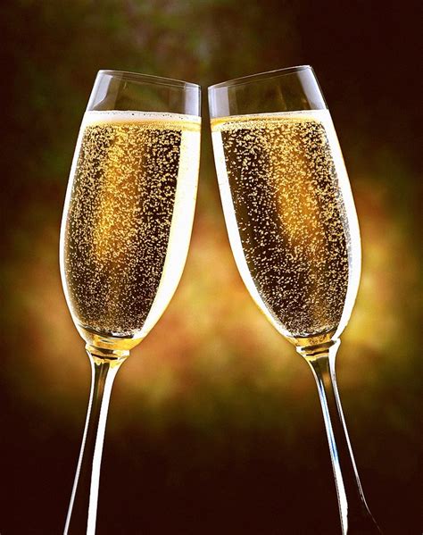 Two Champagne Glasses Clinking Clip Art Library