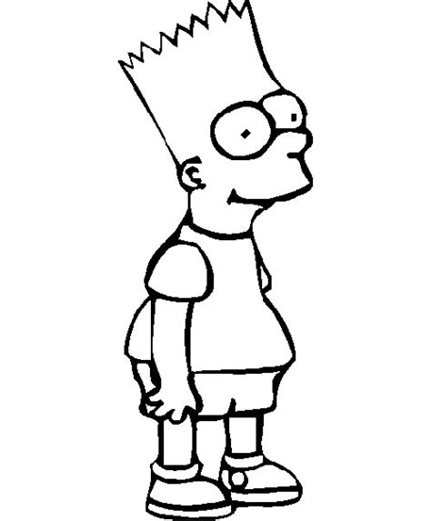 Coloriage Bart Simpson Gratuit à Imprimer