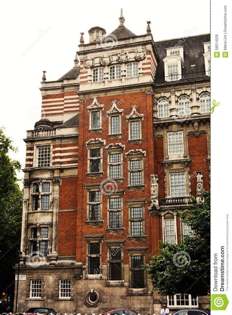 Old Beautiful Edwardian House Made From Red Brick In The