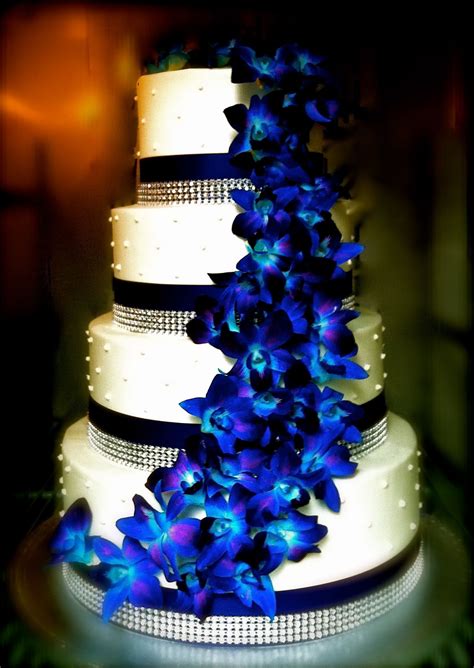 blue orchid bling blue orchid wedding orchid wedding cake orchid wedding