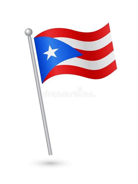 Puerto Rico National Flag Stock Illustration Illustration Of Flag