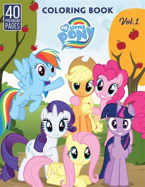 My Little Pony Coloring Book Vol1 Funny Coloring Book With 40 Images