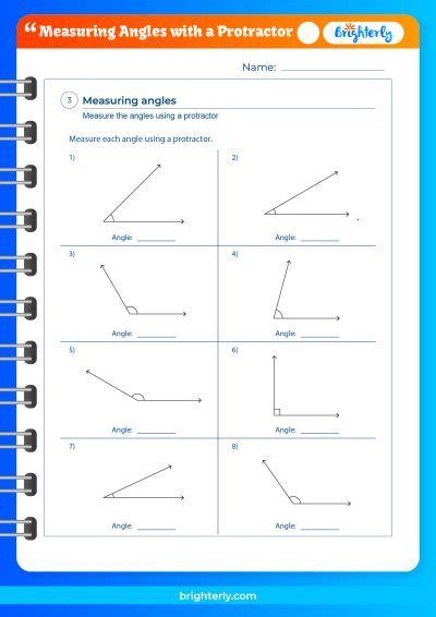 Free Measuring Angles With A Protractor Worksheets Pdfs Brighterly