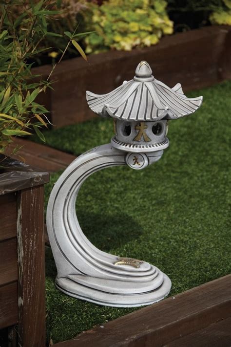 Small Curved Japanese Pagoda Stone Garden Ornament