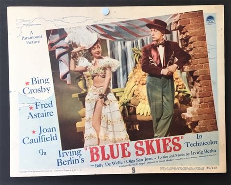 Blue Skies 1946 Original Lobby Card Movie Poster Hollywood Movie