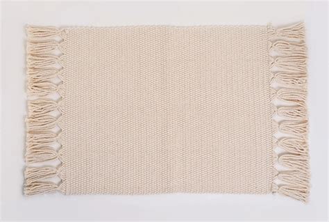 Earth Organic Natural Cotton Placemats Set Of 4 Or 6 With Tassels