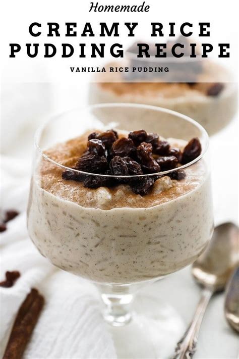 This Delicious Classic Creamy Vanilla Rice Pudding Recipe Topped Off