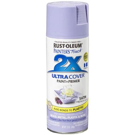 Rust Oleum 12 Oz 2x Satin French Lilac Spray Paint And Primer 334068