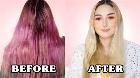 Washing your hair with dish soap helps the colour fade. BEST METHOD FOR REMOVING HAIR DYE! NO BLEACH! - YouTube