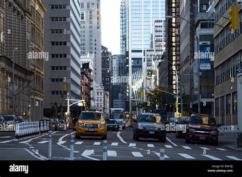 Daily Life And Street Traffic On The Streets Of Manhattan New York