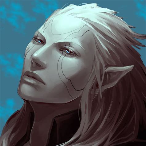 Snow Elf Frost Elf Pale Elf Elven Woman White Haired Elf Blue Eyed