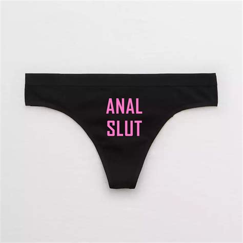 Anal Slut Thong Anal Sex Queen Panties Cum Slut Whore Butt Etsy